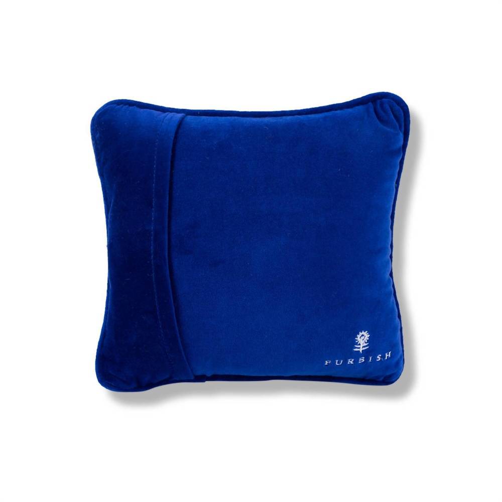 NEW FURBISH STUDIO that bitch needlepoint pillow in royal blue - Picture 2 of 3
